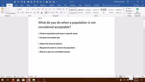 Thumbnail for entry AUDITING--M6 Population Size and Acceptability