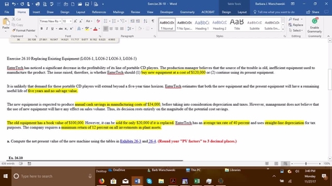 Thumbnail for Introductory Accounting 2 - Problem Demo Exercise 26-10