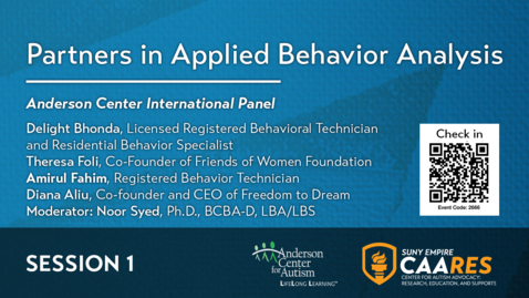 Thumbnail for entry 2022 Partners in Applied Behavior Analysis Conference Opening Session