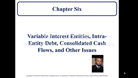 Thumbnail for Chapter 6- Variable Interest Entities, Intra-Entity Debt, Consolidated CashFlows- Lecture - ACCT 4010