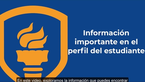 Thumbnail for Información importante en el perfil del estudiante