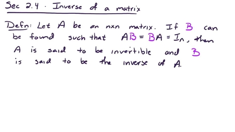 Thumbnail for entry Sec 2.4 Inverse Matrices