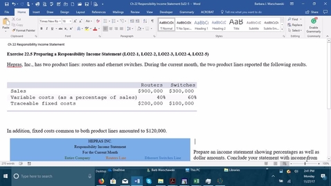 Thumbnail for entry Introductory Accounting 2 - Problem Demo Exercise 22-5