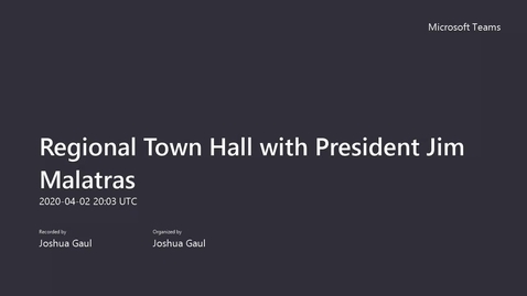 Thumbnail for Regional Town Hall with President Jim Malatras 4-2-20