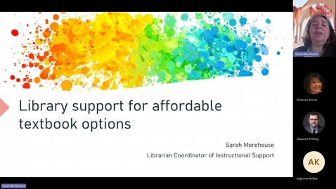 Thumbnail for Library Support for Affordable Textbook Options