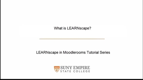 Thumbnail for entry What is LEARNscape?