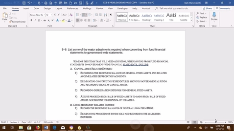 Thumbnail for entry GOVT ACCTG EX 8-6 PROBLEM DEMO VIDEO (hard copy found beneath)