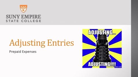 Thumbnail for Adjusting Entries 2 prepaid expenses