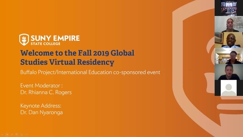 Thumbnail for fall19 Virtual Residency keynote - Dr. Dan Nyaronga