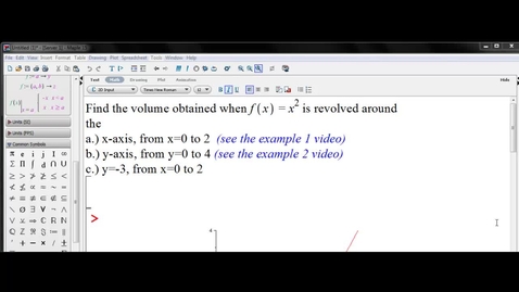 Thumbnail for Volume of Revolution - Example 3