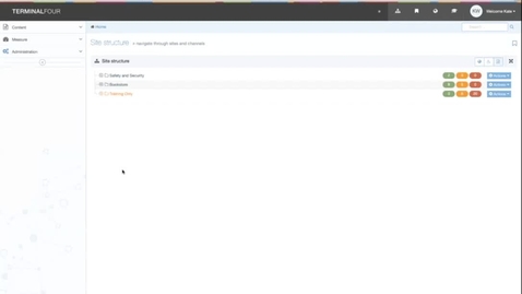 Thumbnail for T4 quick overview of Site Structure, sub-site navigation, preview, and how to delete a section