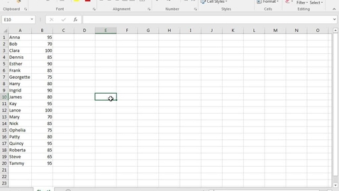 Thumbnail for entry Excel: Basic Skills Part 2: Organizing and Sorting