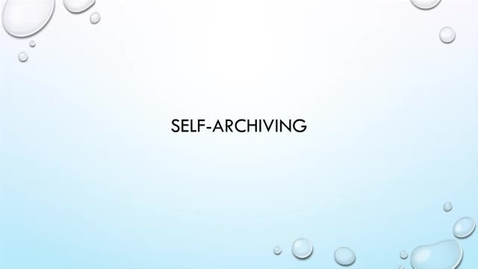 Thumbnail for OER Bootcamp 3-1 - the Importance of Self-Archiving (Store/Share a copy!)