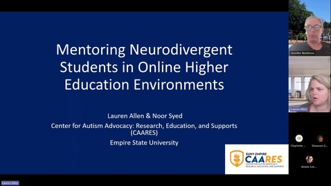Thumbnail for Mentoring Neurodivergent Students in Online Higher Education Environments