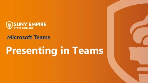 Thumbnail for Microsoft Teams: Presenting and Screen Sharing