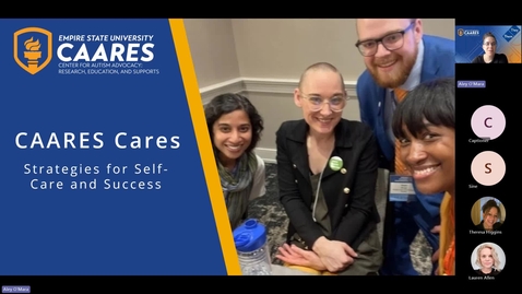 Thumbnail for CAARES Presents: CAARES Cares: Intro to CAARES &amp; Strategies for Self-Care and Success