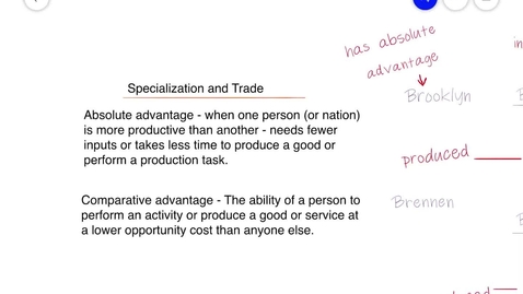 Thumbnail for Specialization and Trade - ECON 2015