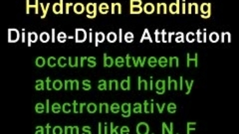 Thumbnail for Hydrogen Bonding Video
