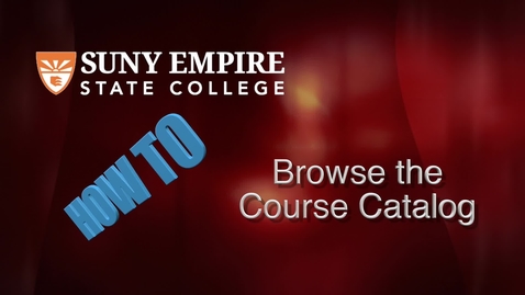 Thumbnail for Browsing the Course Catalog for Students