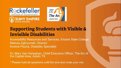 Thumbnail for entry Invisible and Visible Disabilities Training_Rockefeller Institute of Government