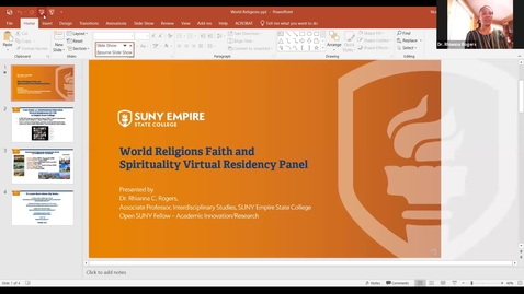 Thumbnail for World Religions Keynote Panel (Virtual Residency) 03/01/2021 Dr. Rhianna Rogers - video
