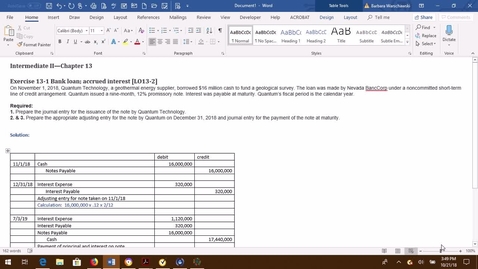 Thumbnail for Intermediate Acctg II -- Ch 13-1 Problem Demo