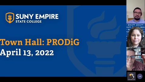 Thumbnail for entry PRODiG Town Hall Presentation