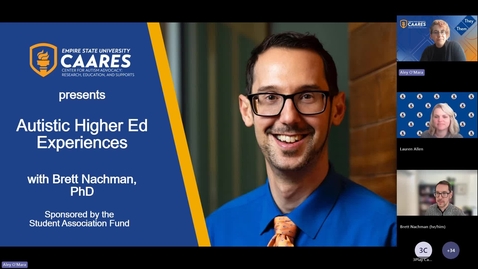 Thumbnail for Autistic Higher Ed Experiences, with Brett Nachman, PhD (CAARES Presents)