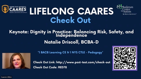 Thumbnail for Dr. LaRue: Improving Employment Outcomes for Individuals Diagnosed with ASD