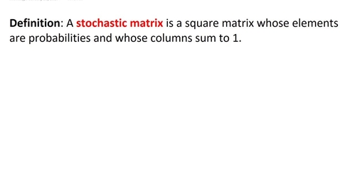 Thumbnail for entry Sec 2.8 Markov Chain