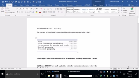 Thumbnail for Accounting for Estates - ACCT 4010