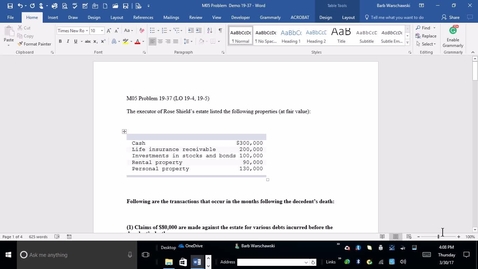 Thumbnail for entry ACCT 4010 Advanced Accounting  - M5 PROBLEM 19-37