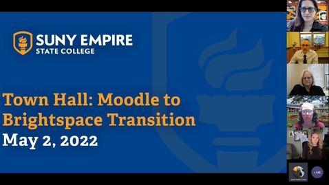 Thumbnail for entry Town Hall - Moodle to Brightspace Transition