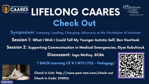 Thumbnail for Amanda Ripley: Navigating Change: The BCBAs role in Dementia Diagnosis for ID/DD