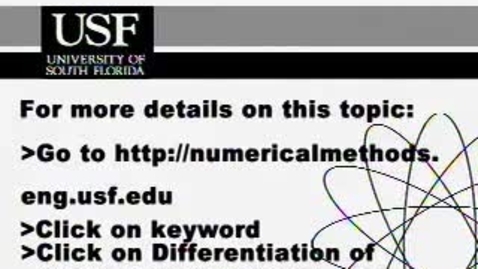 Thumbnail for Chapter 02.02_ Lesson_ Richardson's Extrapolation Formula for Differentiation_ Example