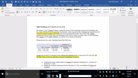 Thumbnail for Equity Method - ACCT 4010