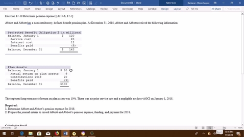 Thumbnail for entry InterAcctgII--Exercise 17-10 Problem Demo