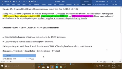 Thumbnail for entry Introductory Accounting 2 - Problem Demo Exercise 17-4