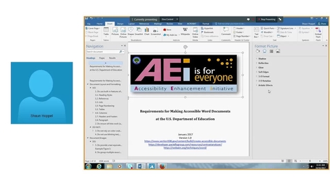Thumbnail for Accessibility in Word and PowerPoint - Monday, October 16, 2017 11 AM