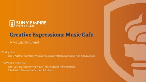 Thumbnail for entry Creative Expressions - Music Cafe - April 30, 2020