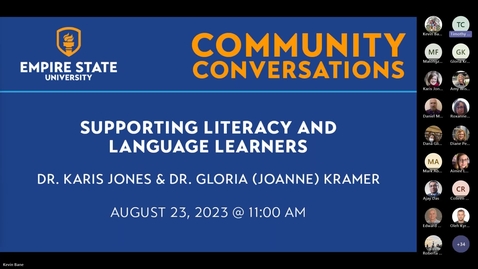 Thumbnail for Community Conversation: Supporting Literacy and Language Learners