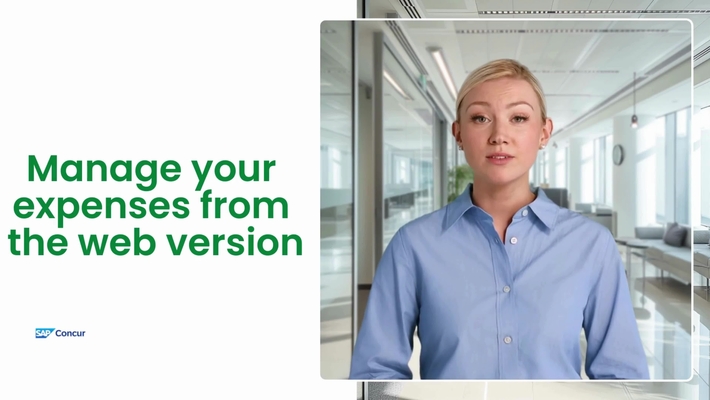 Manage your expenses from the web version