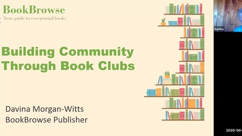 Thumbnail for entry Building Community Through Book Clubs - Davina Morgan-Witts