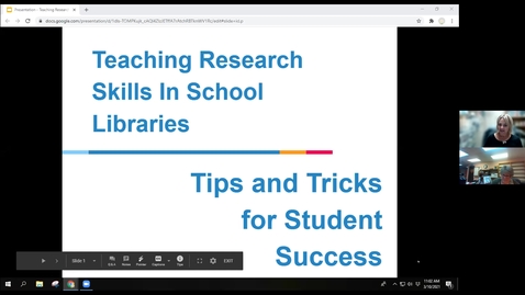 Thumbnail for entry Teaching Research Skills In School Libraries - Tips and Tricks for Student Success
