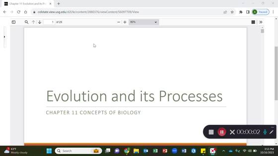 Chapter 11: Evolution and its Processes Pt. 1