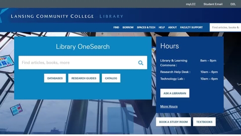 Thumbnail for COMM 110 Research Guide Tour