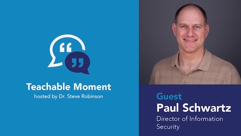 Thumbnail for entry Teachable Moment - Paul Schwartz