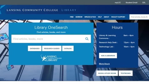 Thumbnail for Choosing and Using a Database - ENGL 098