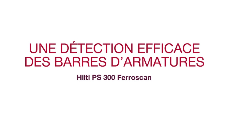Kit Ferroscan PS 300 présentant la détection de fers d'armature dans les applications concernant des ponts, des garages et des bâtiments. Numérisation d'image, analyse rapide, enregistrement de l'analyse rapide. Identifiant de la transcription :196567