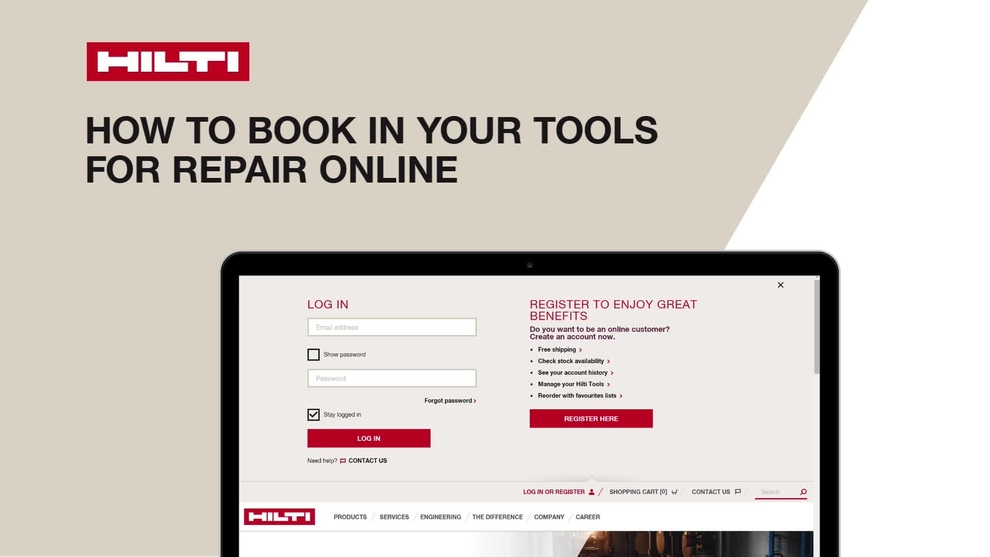 How to book your Hilti tool in for repair